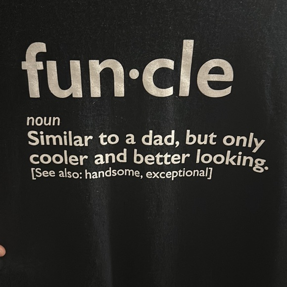 Men’s “Fun-cle” black tshirt. UEC. - Picture 2 of 4